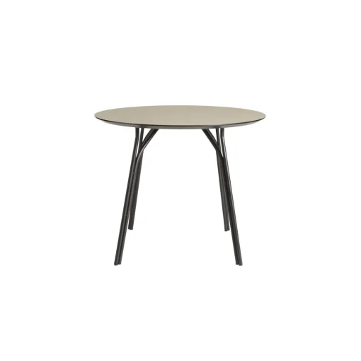Woud Tree Rundt BordØ90 Sort/Beige Laminat