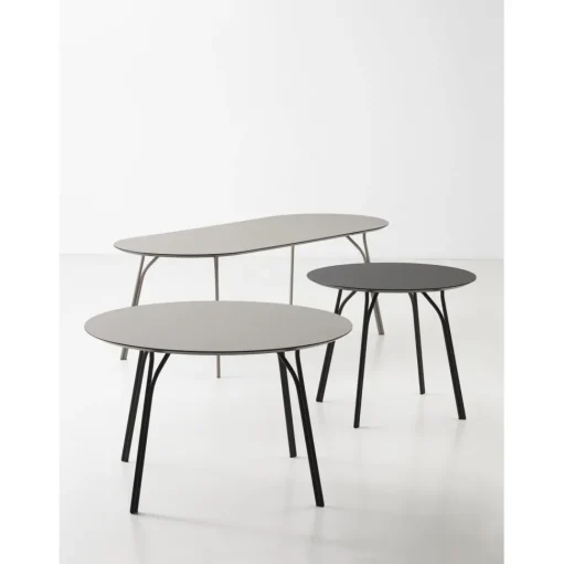 Woud Tree Rundt BordØ90 Sort/Beige Laminat